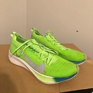 Green Nike running shoes size 11